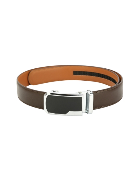 

Pacific Gold Men Brown Solid Leather Belt