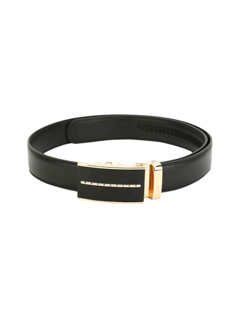 

Pacific Gold Men Black Solid Leather Belt