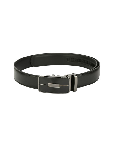

Pacific Gold Men Black Solid Belt