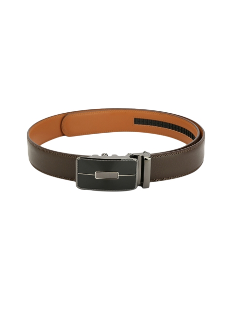 

Pacific Gold Men Coffee Brown Solid Genuine Leather Belt