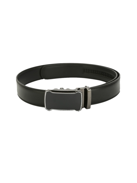 

Pacific Gold Men Black Solid Leather Belt
