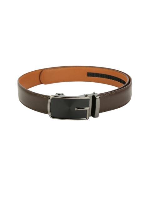 

Pacific Gold Men Brown Solid Leather Belt