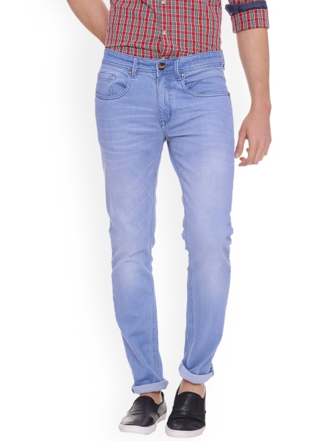 

People Men Blue Slim Fit Mid-Rise Clean Look Jeans