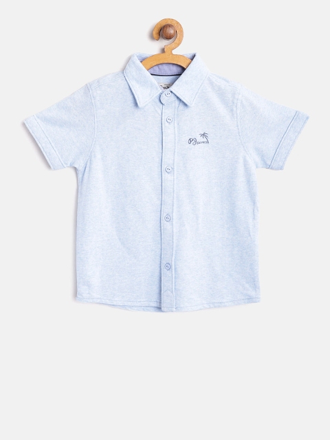 

Pepe Jeans Boys Blue Regular Fit Solid Casual Shirt