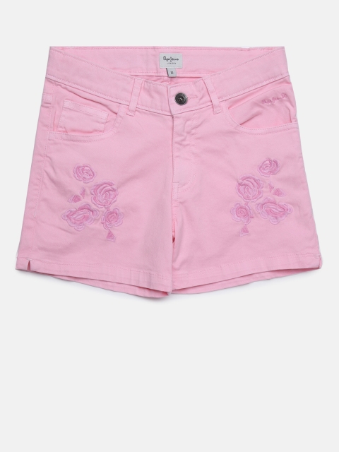 

Pepe Jeans Girls Pink Solid Regular Fit Shorts