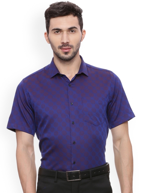 

Van Heusen Men Blue Regular Fit Printed Casual Shirt