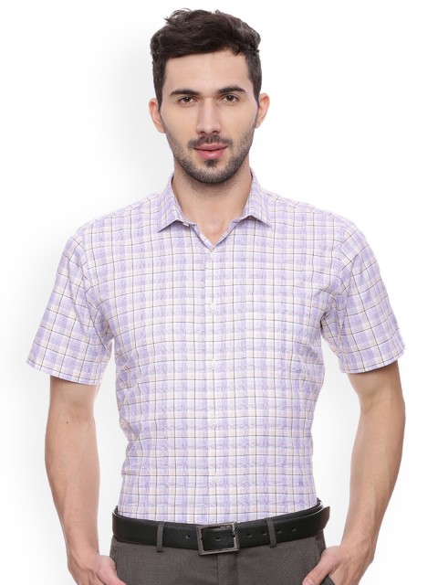 

Van Heusen Men Purple Regular Fit Checked Formal Shirt