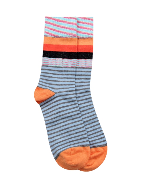 

Bonjour Men Multicoloured Striped Socks, Multi