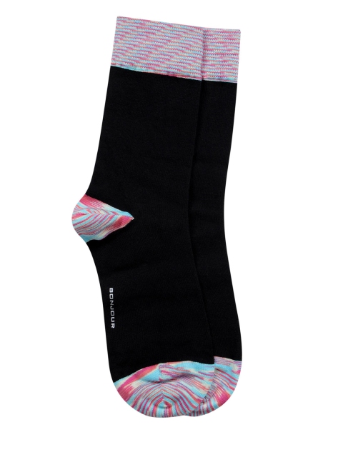 

Bonjour Men Black Above Ankle-Length Socks