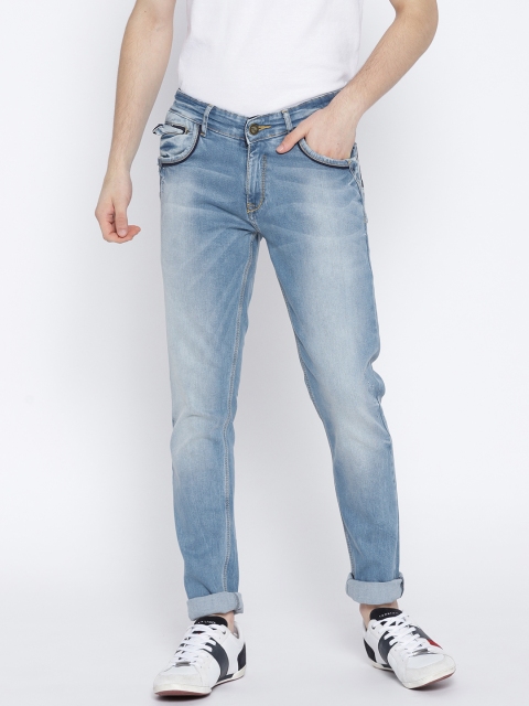 

SPYKAR Men Blue Skinny Fit Low-Rise Low Distress Stretchable Jeans