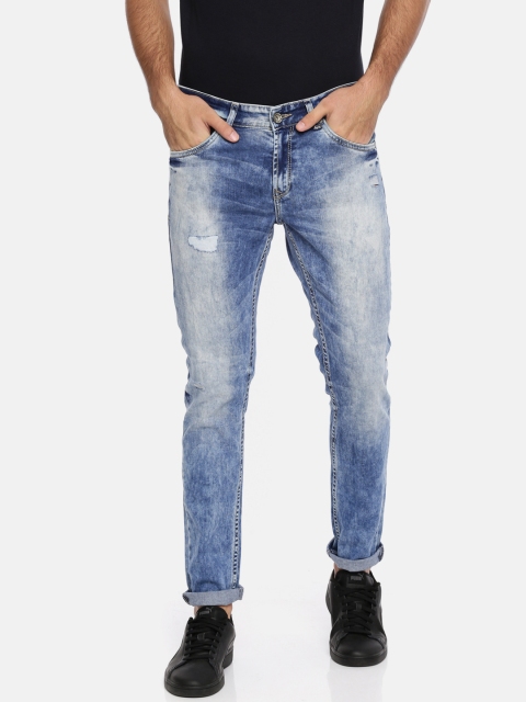 

SPYKAR Men Blue Skinny Fit Low-Rise Mildly Distressed Stretchable Jeans