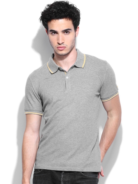 Celio Men Grey Melange Polo T-shirt available at myntra for Rs.779