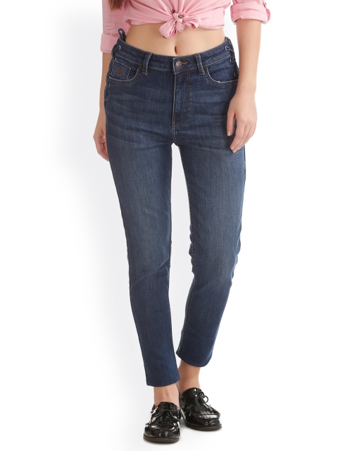 

Flying Machine Women Blue Skinny Fit High-Rise Clean Look Stretchable Jeans