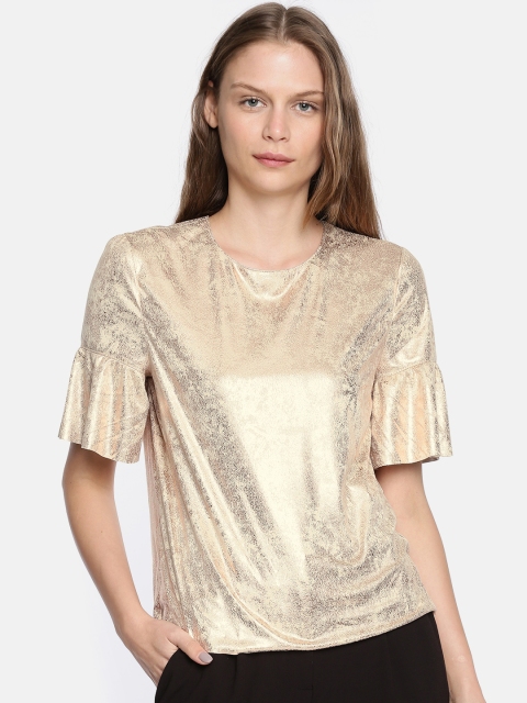 

ONLY Women Gold-Toned Solid Top