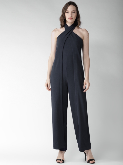 

20Dresses Navy Blue Solid Layered Basic Jumpsuit