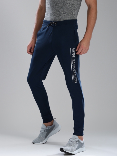 

Kappa Men Navy Slim Fit Solid Regular Track Pants, Navy blue