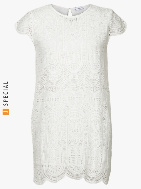 

MANGO Women White Sheath Dress