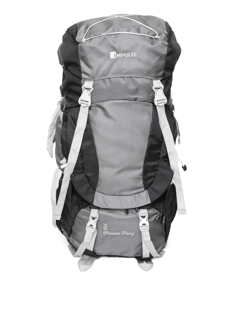 

Impulse Unisex Black & Grey Colourblocked 73 Litres Rucksack