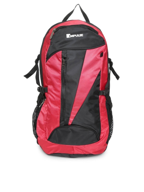

Impulse Unisex Red & Black Colourblocked Backpack