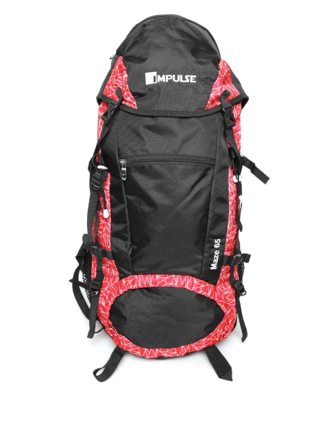 

Impulse Unisex Black & Red Geometric Print Maze 57 Litres Rucksack