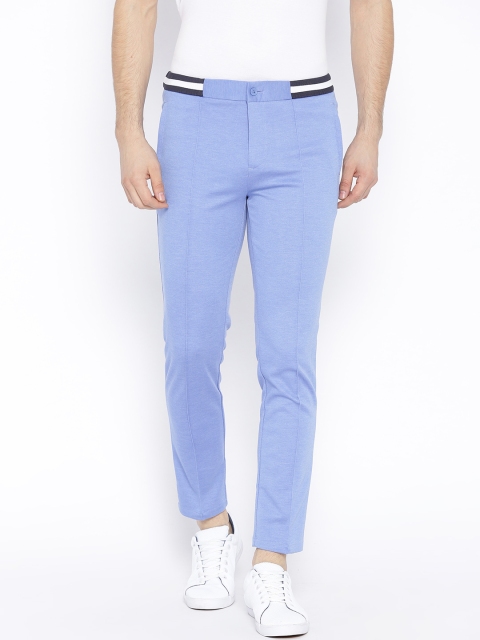

Harvard Men Blue Regular Fit Solid Trousers
