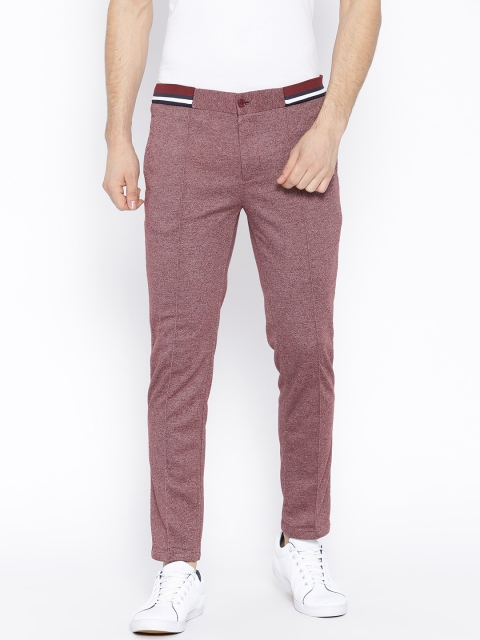 

Harvard Men Maroon Regular Fit Solid Trousers