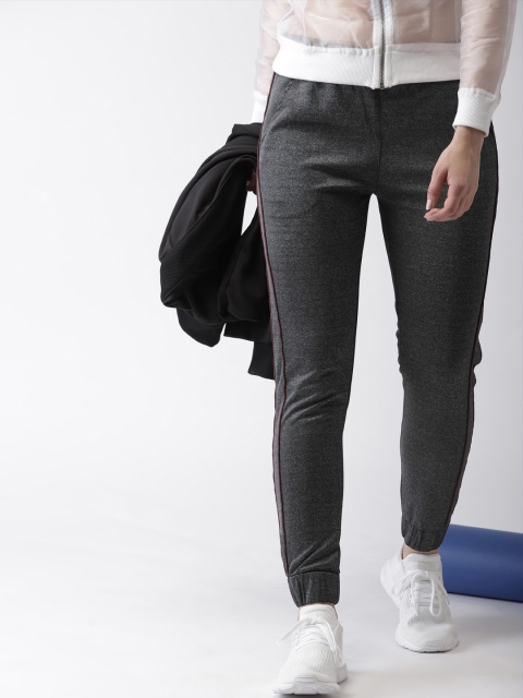 

Harvard Women Charcoal Grey Solid Joggers