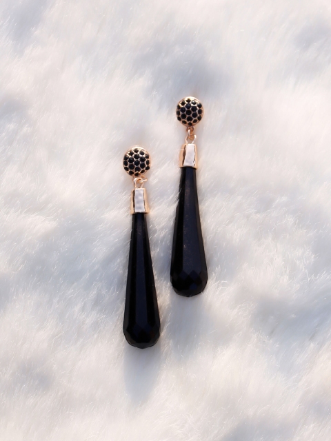 

Bellofox Black Teardrop Shaped Drop Earrings