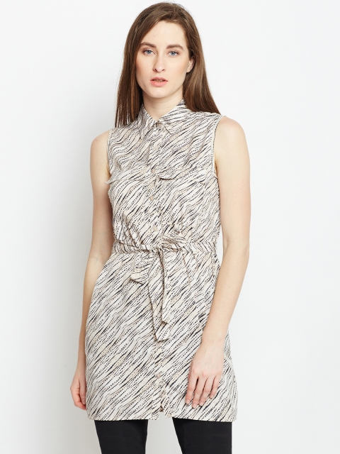 

Oxolloxo Animal Printed Sleeveless Tunic, Beige