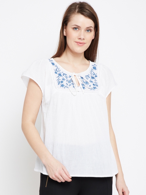 

Oxolloxo Women White Printed Top