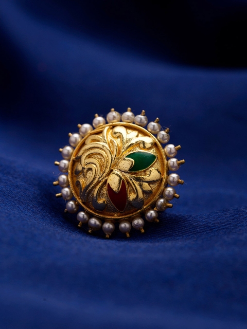 

Studio Voylla Gold-Toned Kathakali Ring