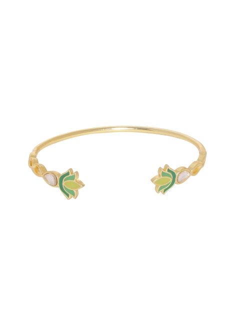 

Studio Voylla Gold-Plated Brass Handcrafted Cuff Bracelet