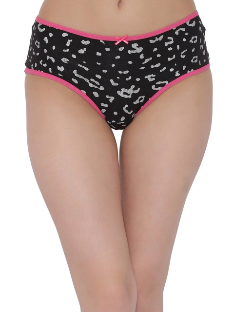 

Clovia Women Black Printed Hipster Briefs PN2555P13XXL