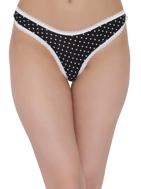 

Clovia Women Black & White Printed Thongs PN2577P13S