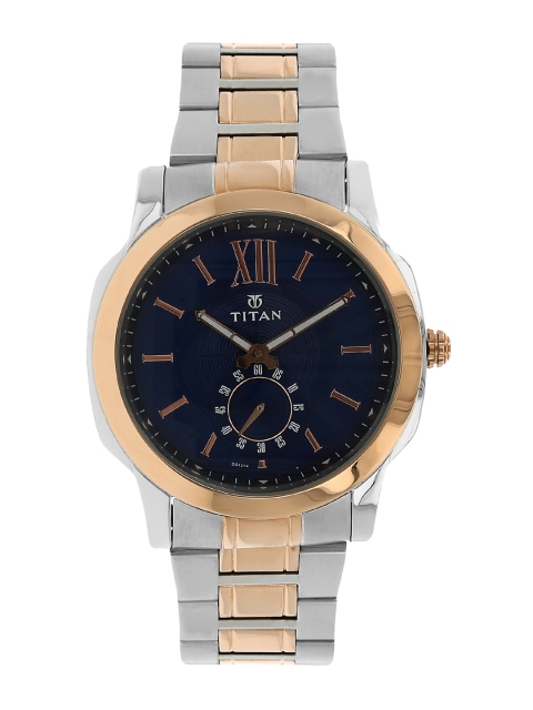 

Titan Men Blue & Silver-Toned Analogue Watch NK1721KM01