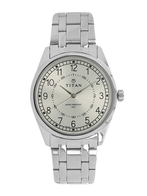 

Titan Workwear Men Silver Analogue watch NL1729SM01