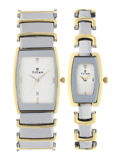 

Titan Bandhan Men Silver Analogue Watch Gift Set NL13772385BM01