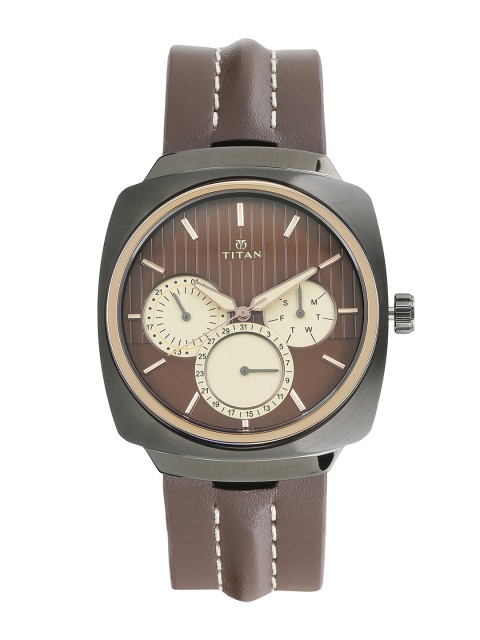 

Titan Men Brown Analogue Watch 1754KL01