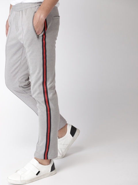 

Harvard Men Grey Solid Regular Trousers