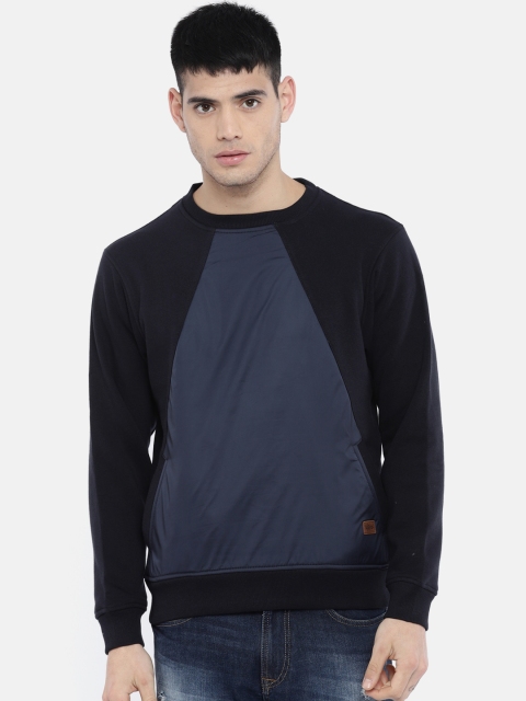 

Roadster Men Navy Blue Solid Sweatshirt