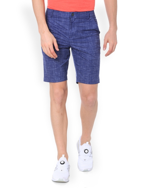 

Puma Men Blue Checked Regular Fit Regular PWRCOOL Mesh Plaid Shorts