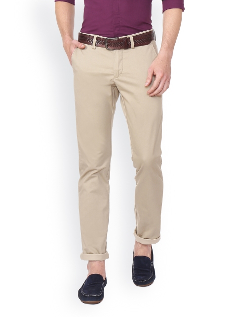 

Allen Solly Men Beige Slim Fit Solid Chinos
