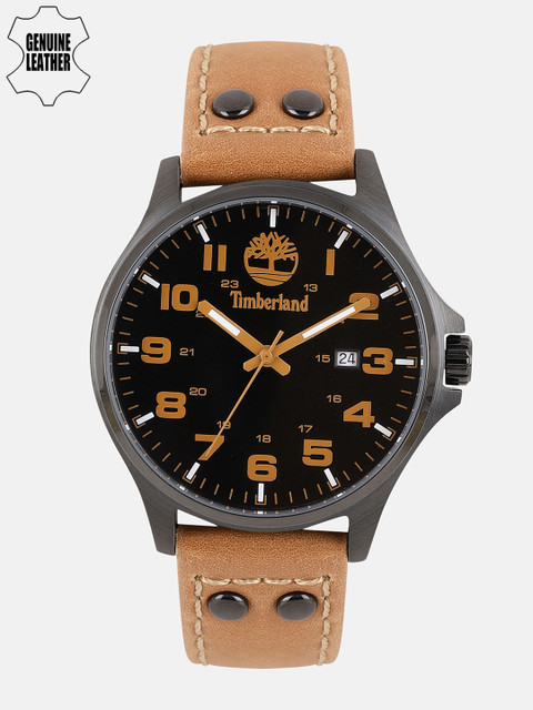 

Timberland Men Black Leather Analogue Watch TBL.15372JSB.02