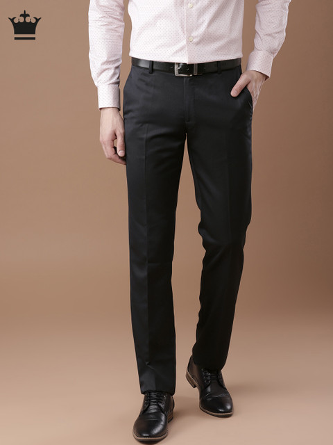 

Louis Philippe Men Navy Blue Ultra Fit Solid Formal Trousers
