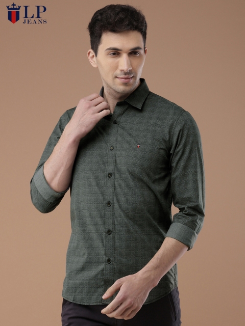 

Louis Philippe Jeans Men Grey Slim Fit Checked Casual Shirt