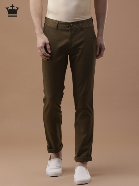 

Louis Philippe Sport Men Brown Solid Chinos