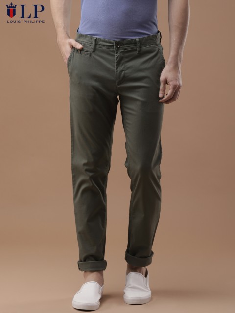 

Louis Philippe Sport Men Green Slim Fit Self-Design Chinos