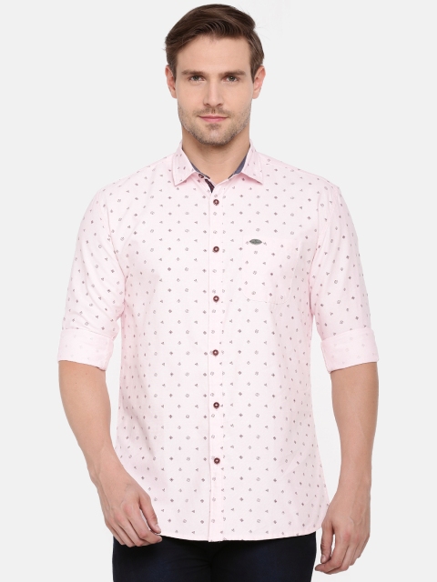 

Nature Casuals Men Pink Regular Fit Printed Casual Shirt