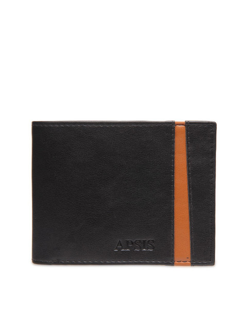 

Apsis Men Black Solid Two Fold Wallet