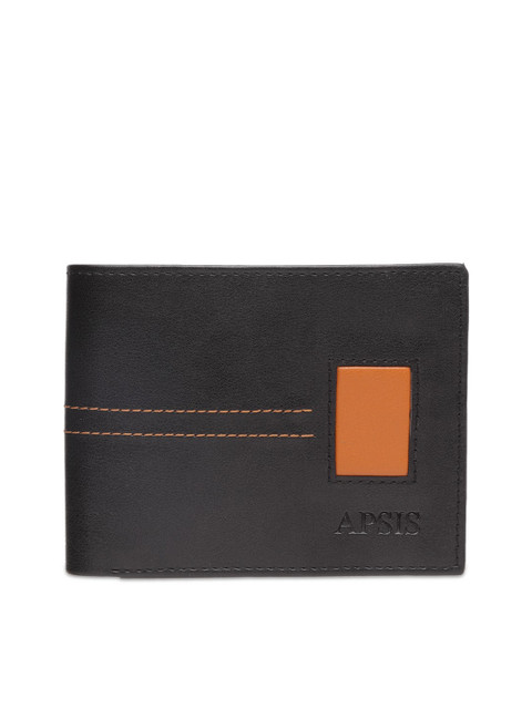 

Apsis Men Black Solid Two Fold Wallet